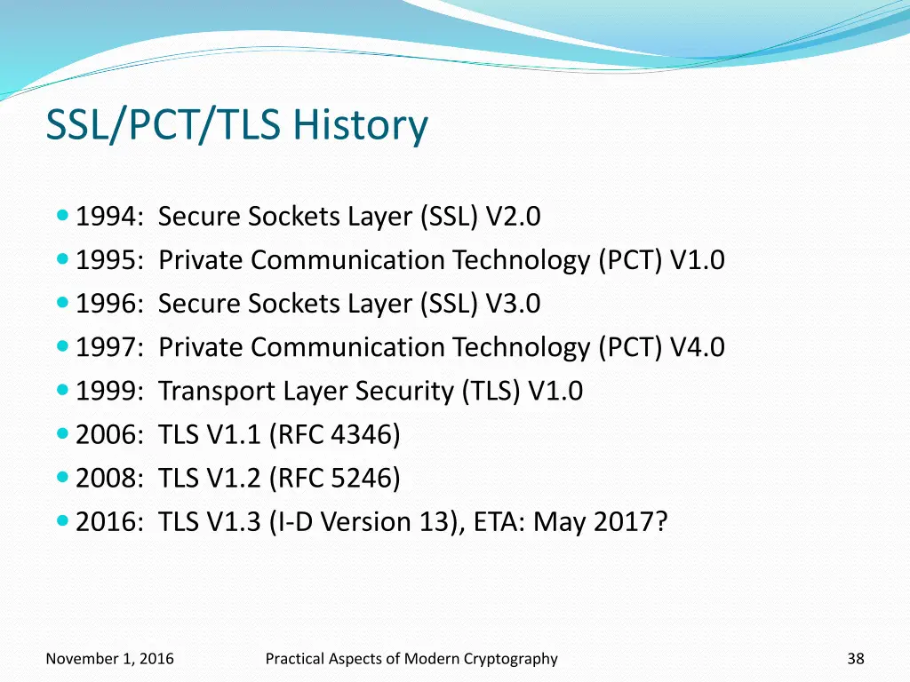 ssl pct tls history