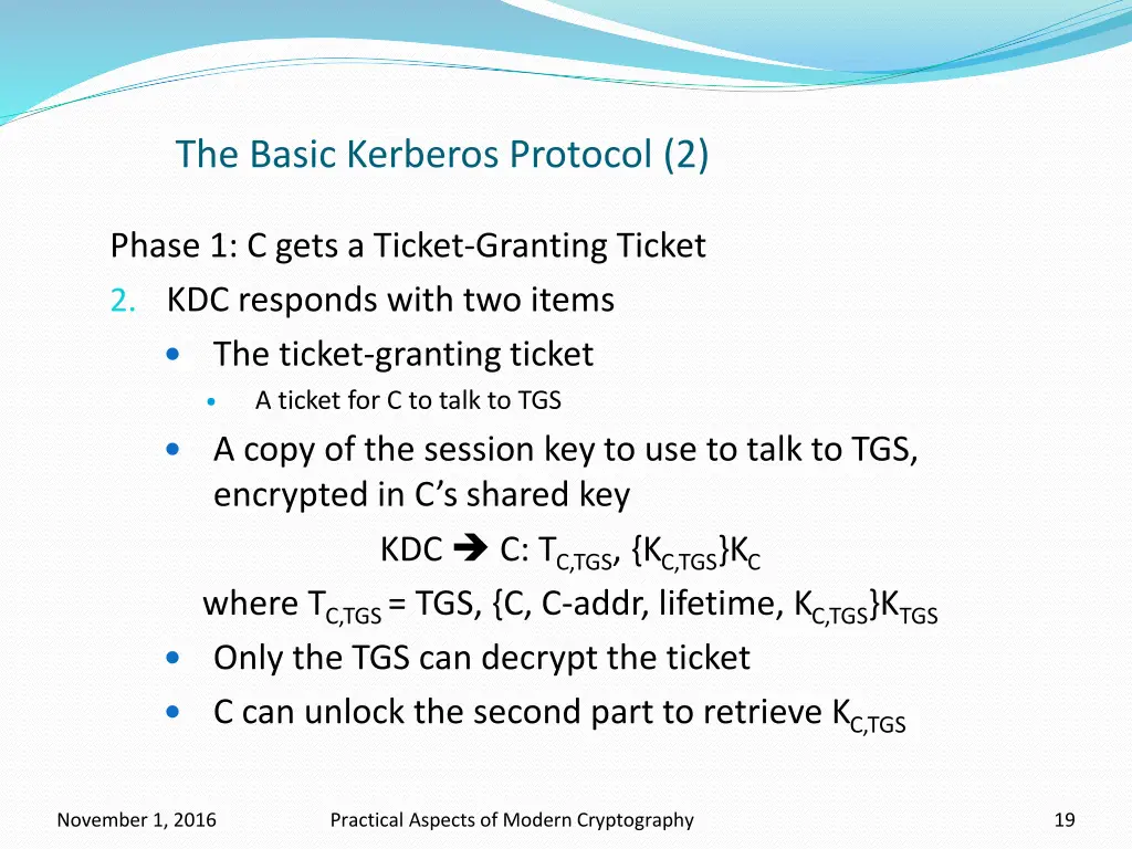 the basic kerberos protocol 2