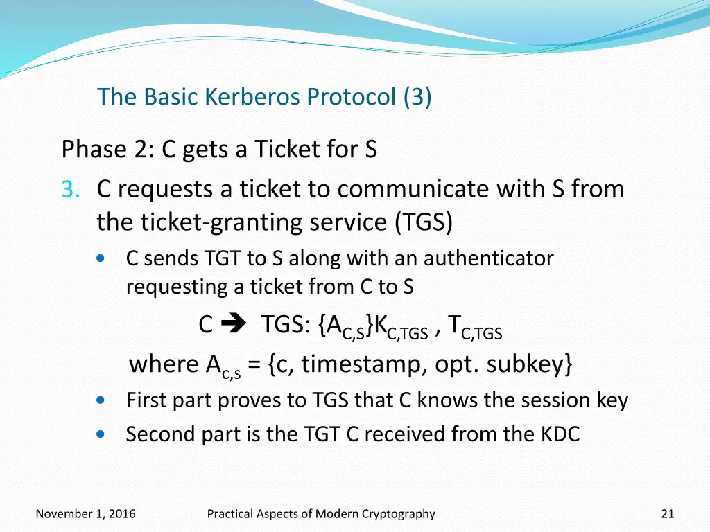 the basic kerberos protocol 3