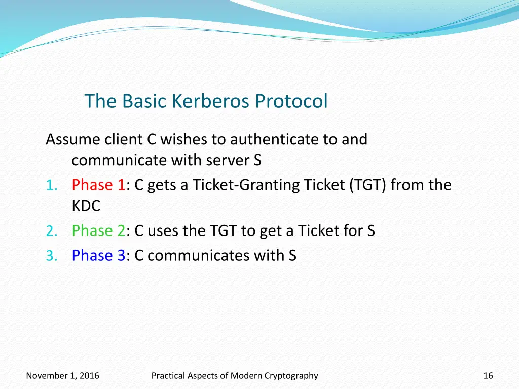 the basic kerberos protocol