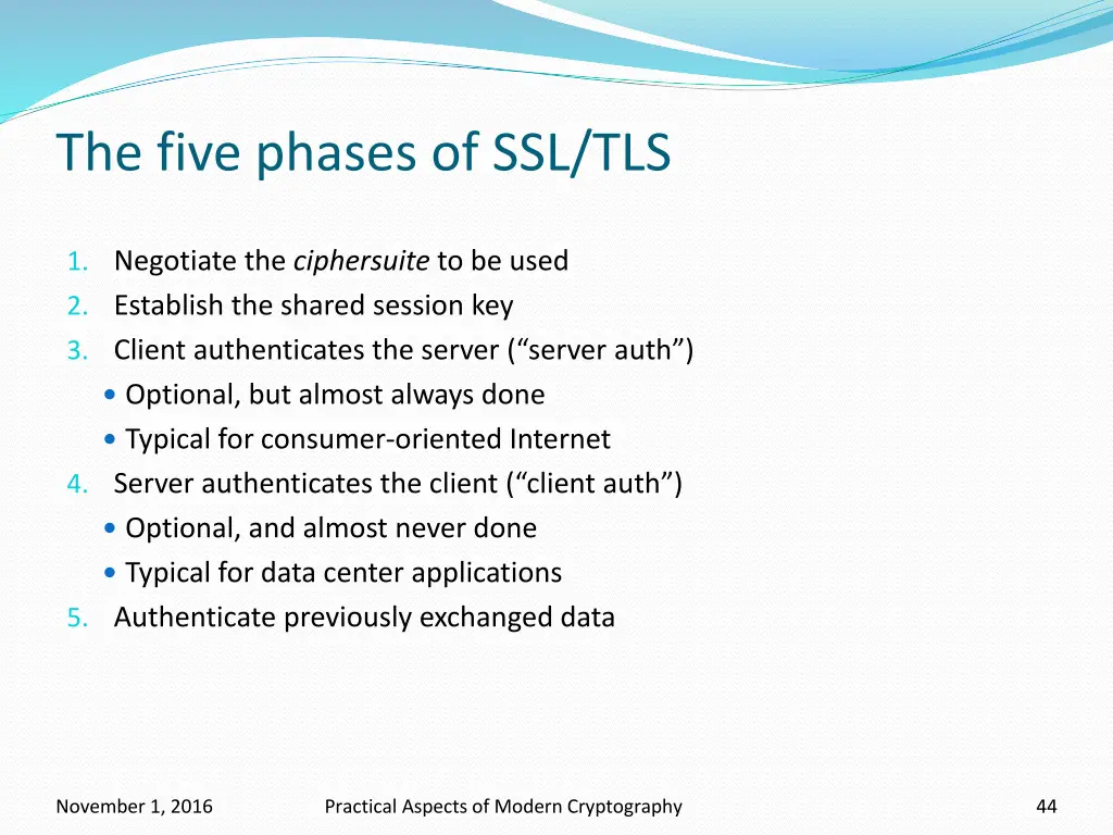 the five phases of ssl tls