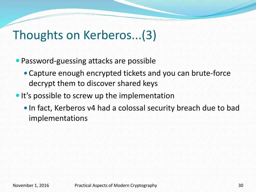 thoughts on kerberos 3