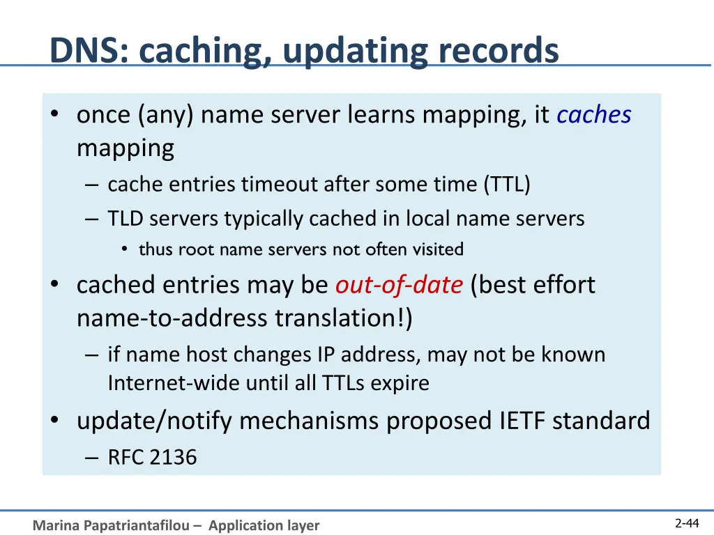 dns caching updating records