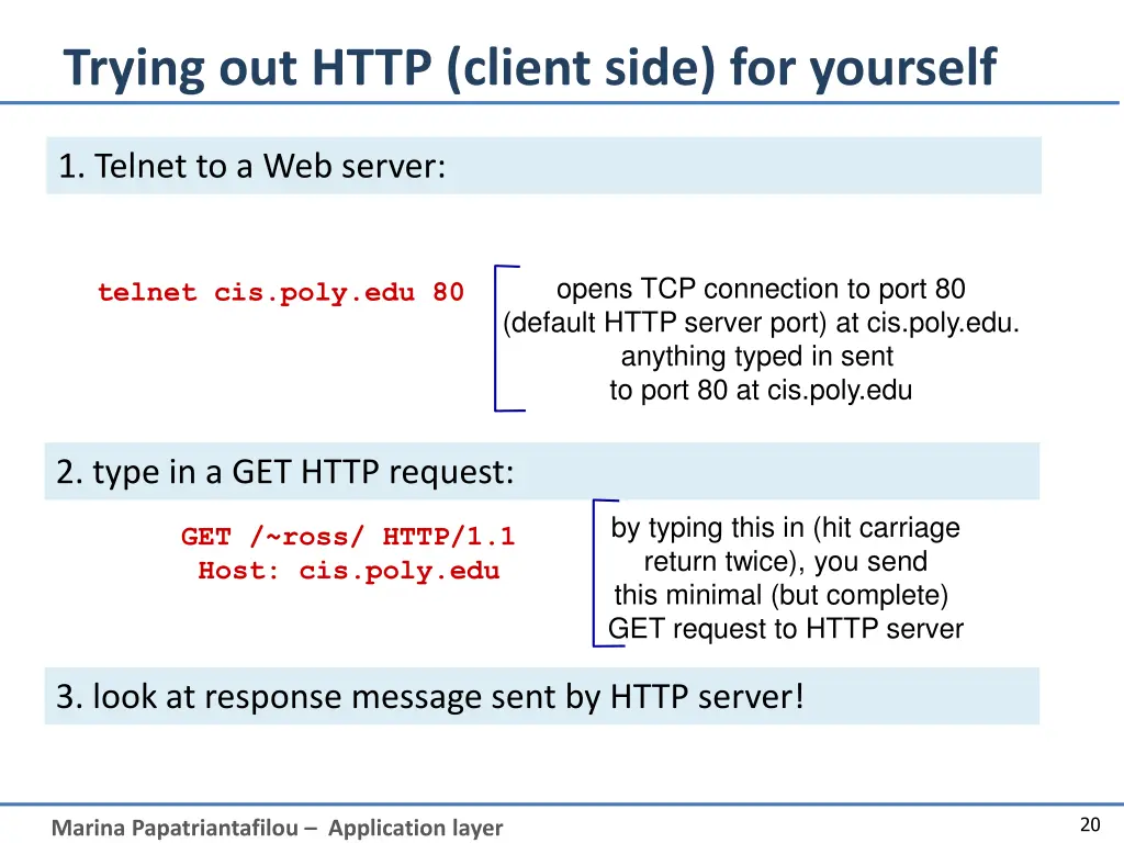 trying out http client side for yourself