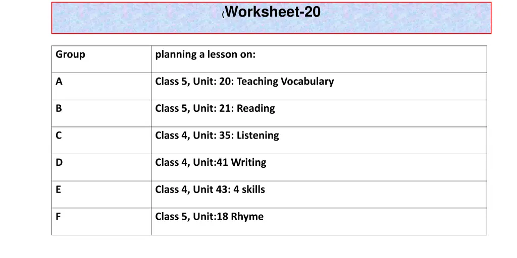 worksheet 20