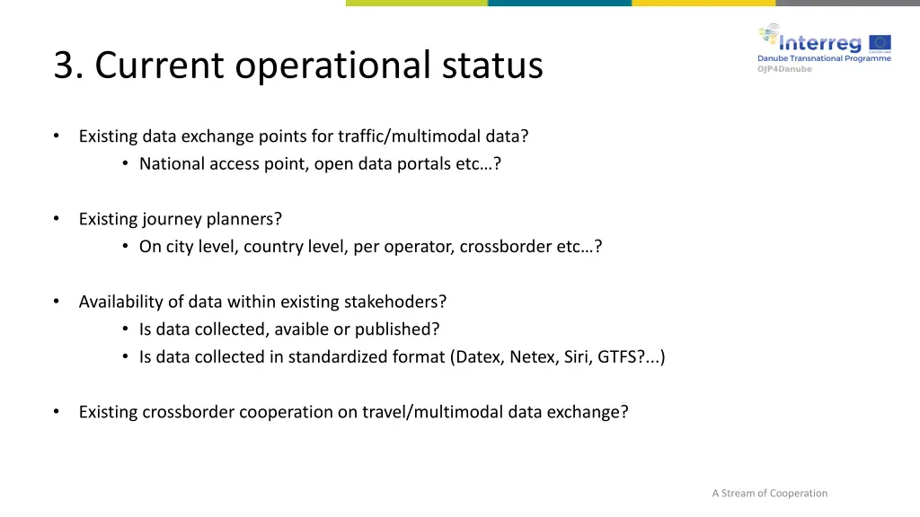 3 current operational status