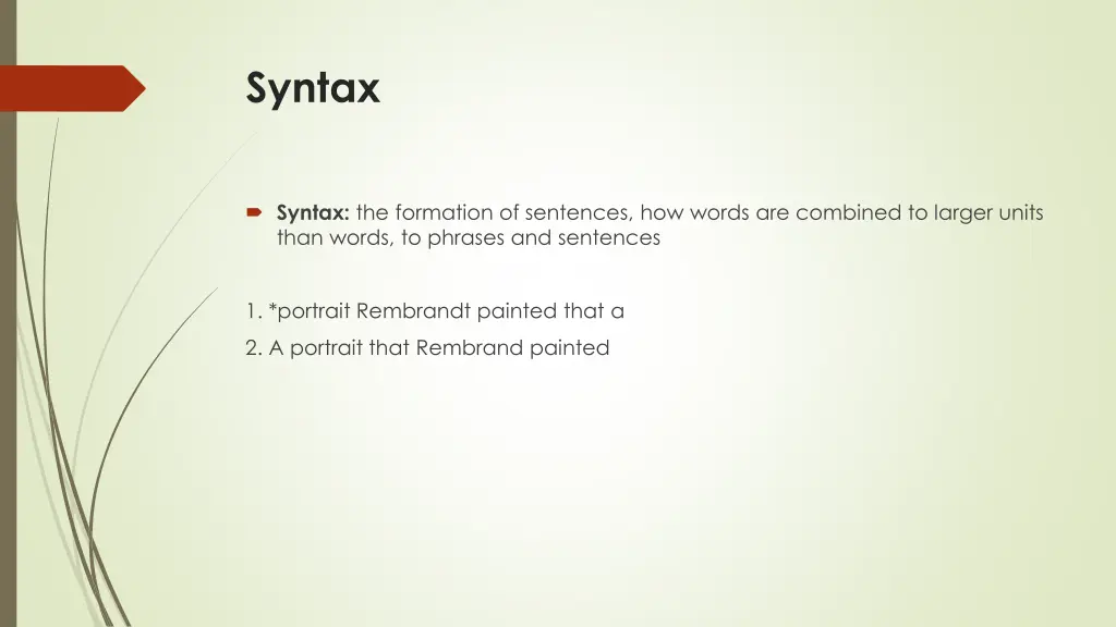 syntax