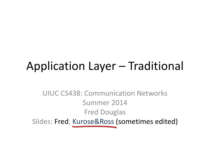 application layer traditional