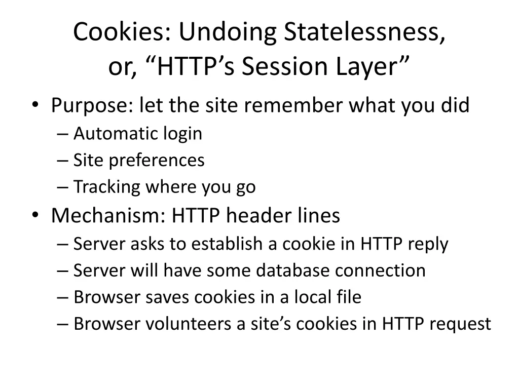 cookies undoing statelessness or http s session