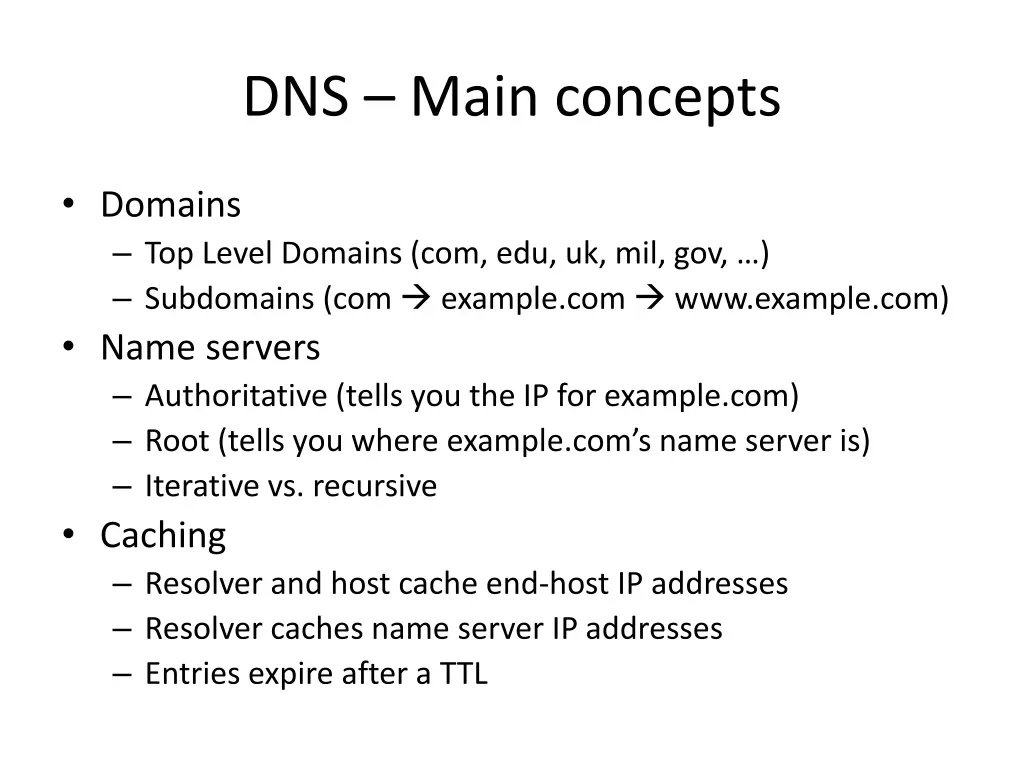 dns main concepts