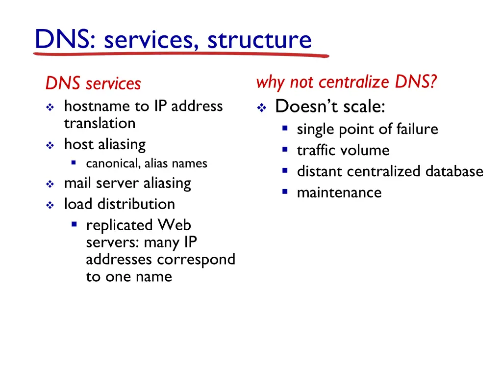 dns services structure