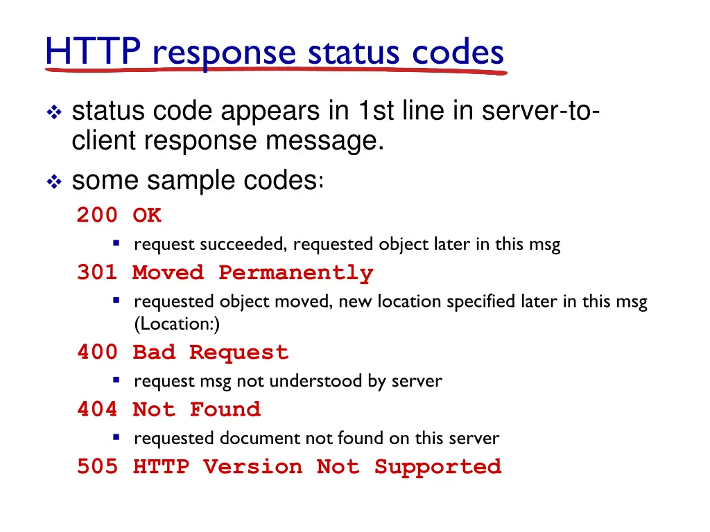 http response status codes