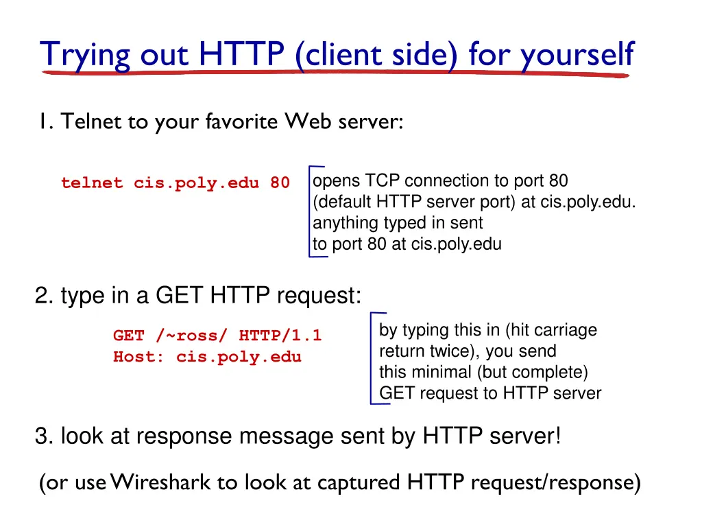 trying out http client side for yourself