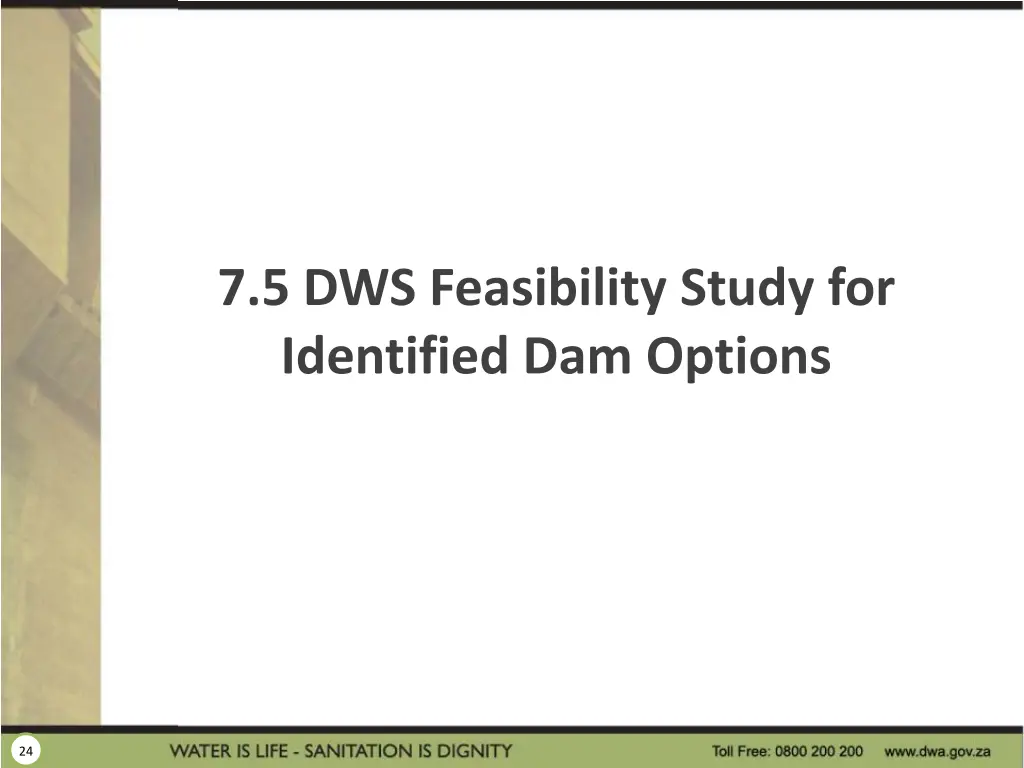 7 5 dws feasibility study for identified