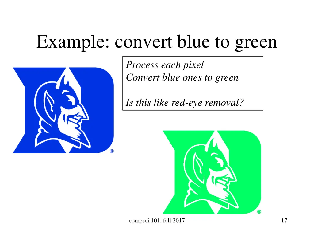 example convert blue to green