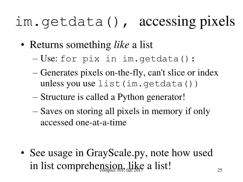 im getdata accessing pixels