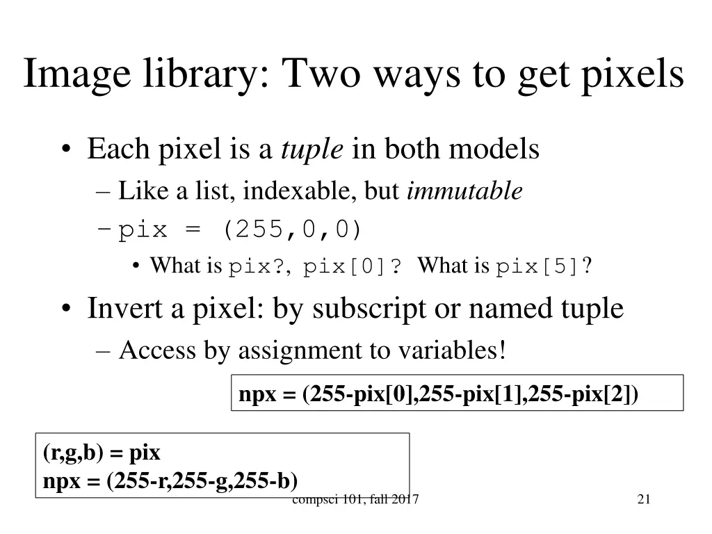 image library two ways to get pixels