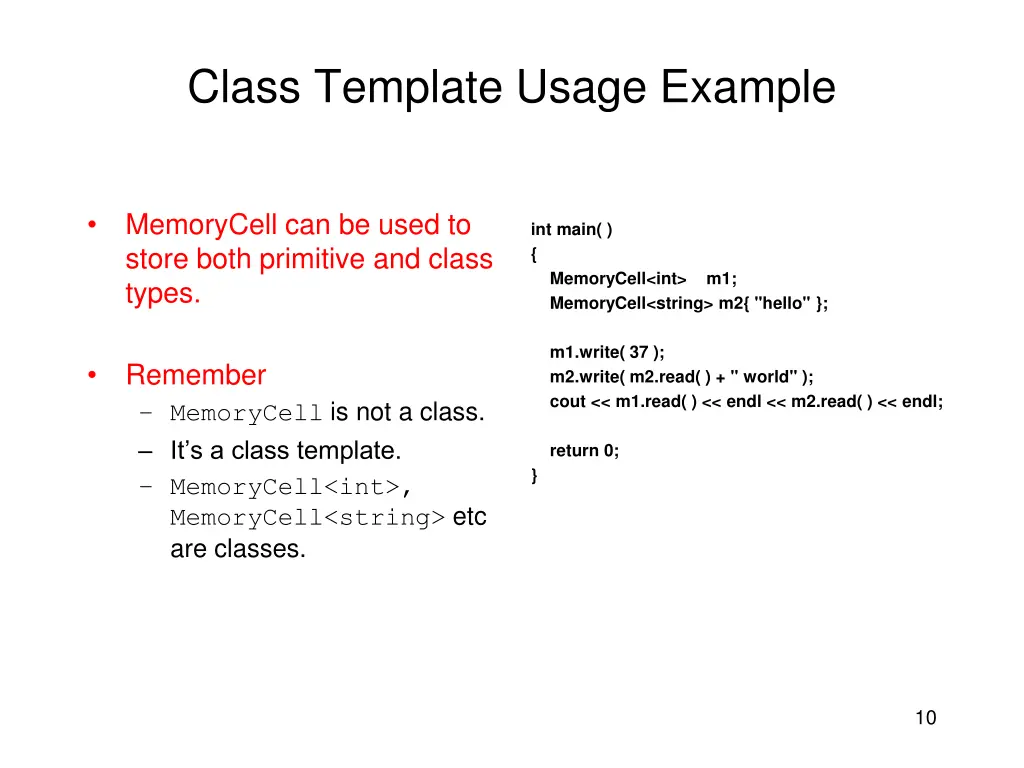 class template usage example