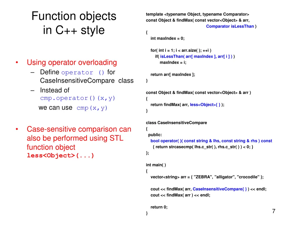 function objects in c style