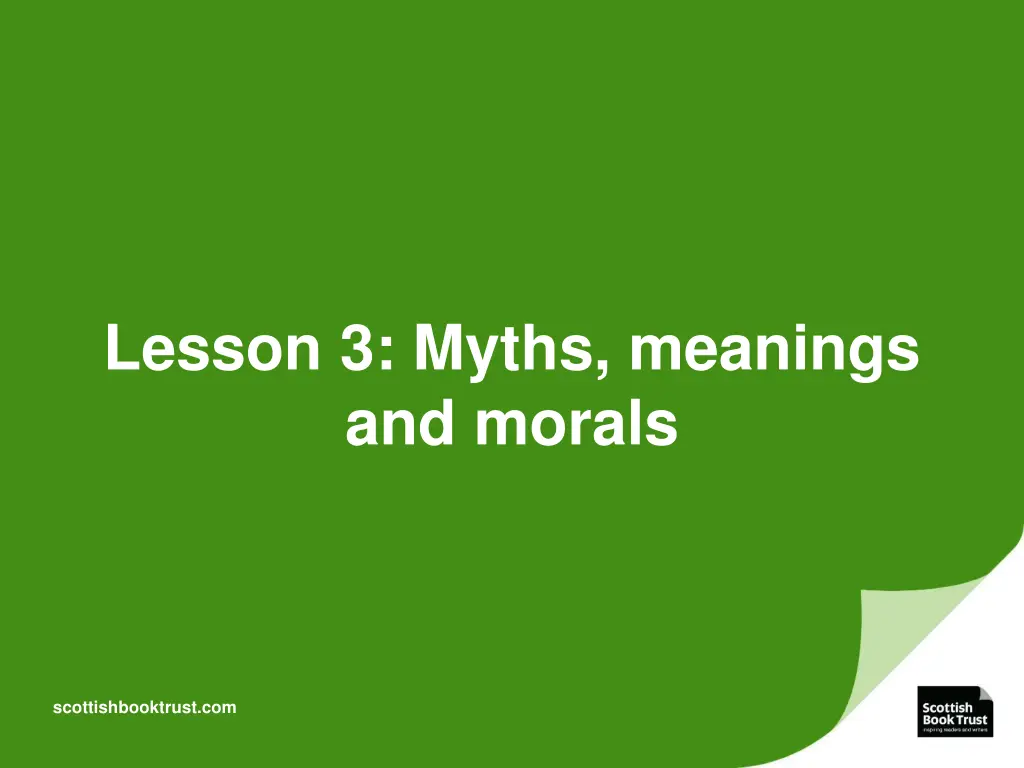 lesson 3 myths meanings and morals