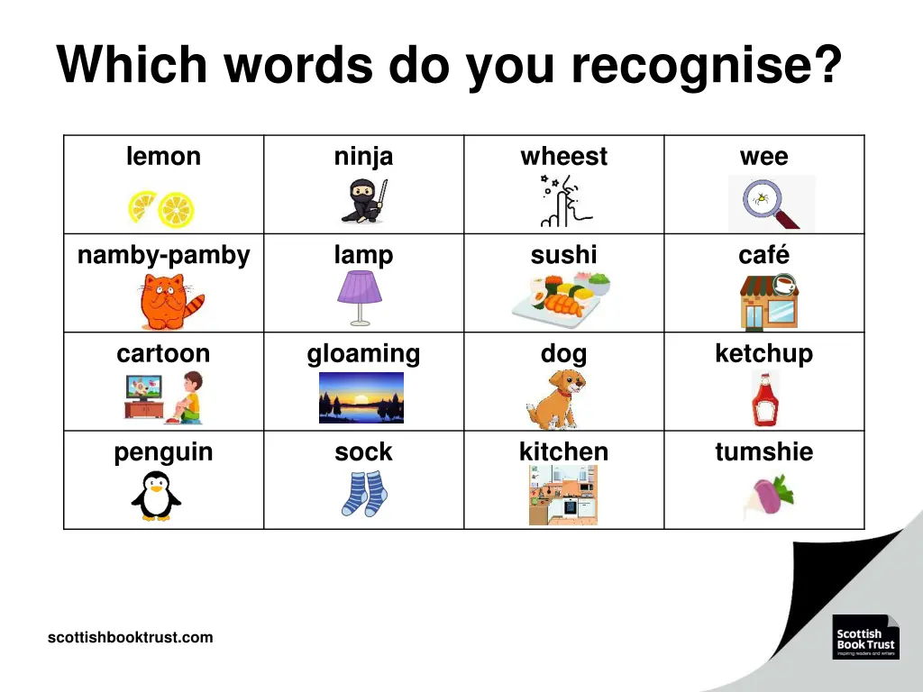 which words do you recognise