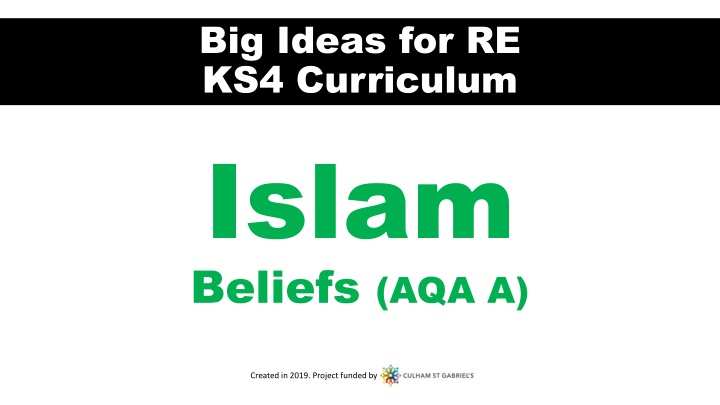 big ideas for re ks4 curriculum islam beliefs