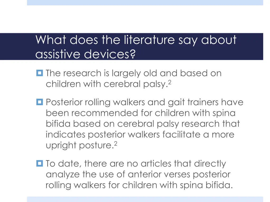 what does the literature say about assistive