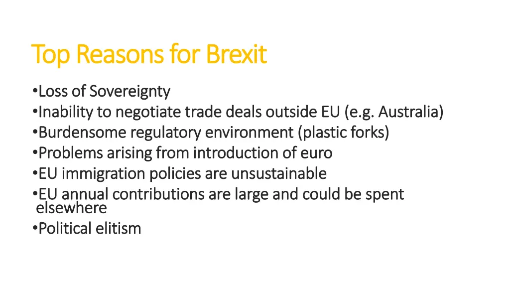 top reasons for brexit top reasons for brexit