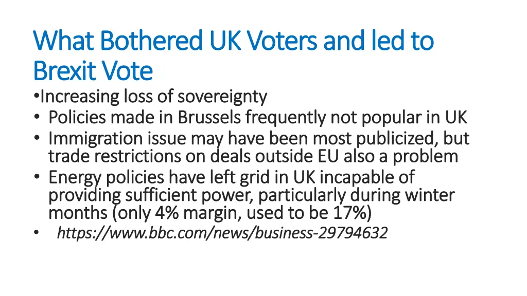 what bothered uk voters and led to what bothered