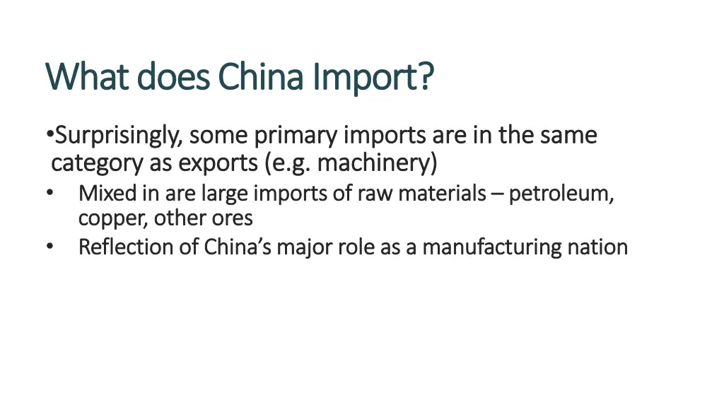 what does china import what does china import