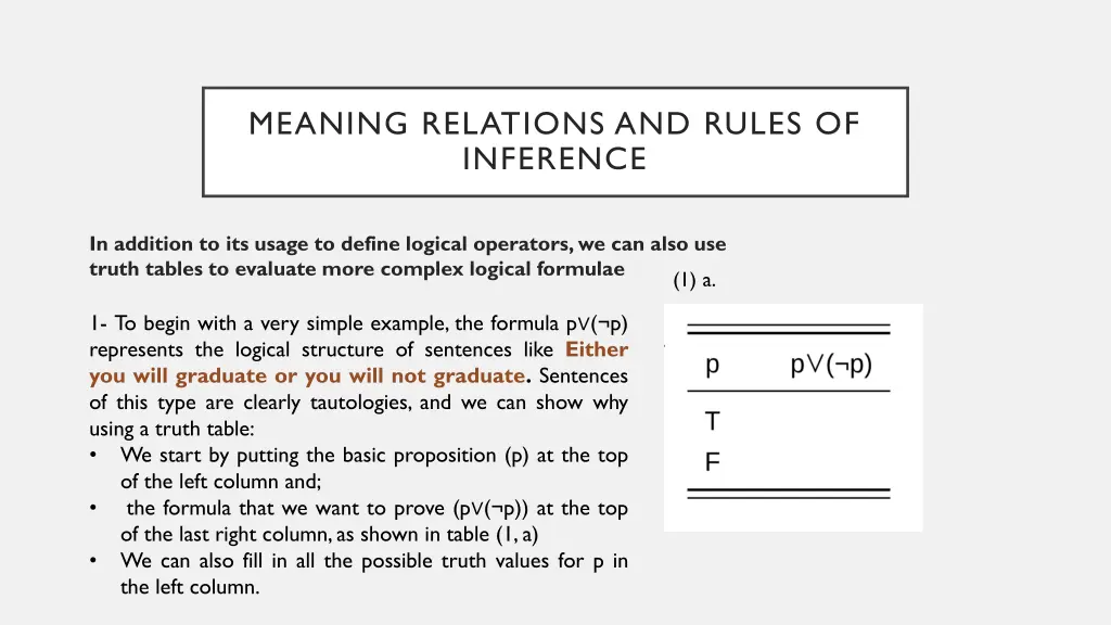 meaning relations and rules of inference 1