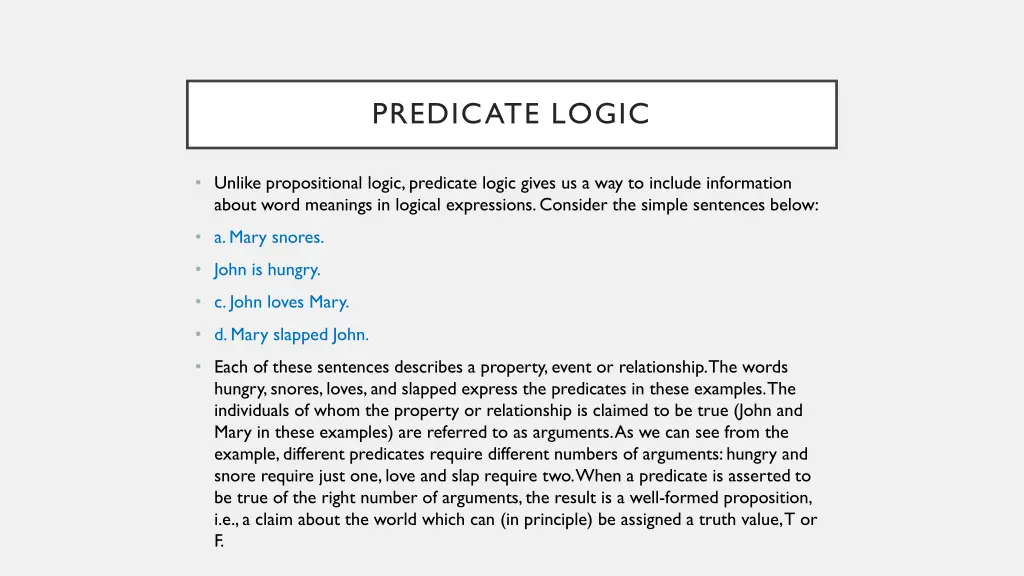 predicate logic