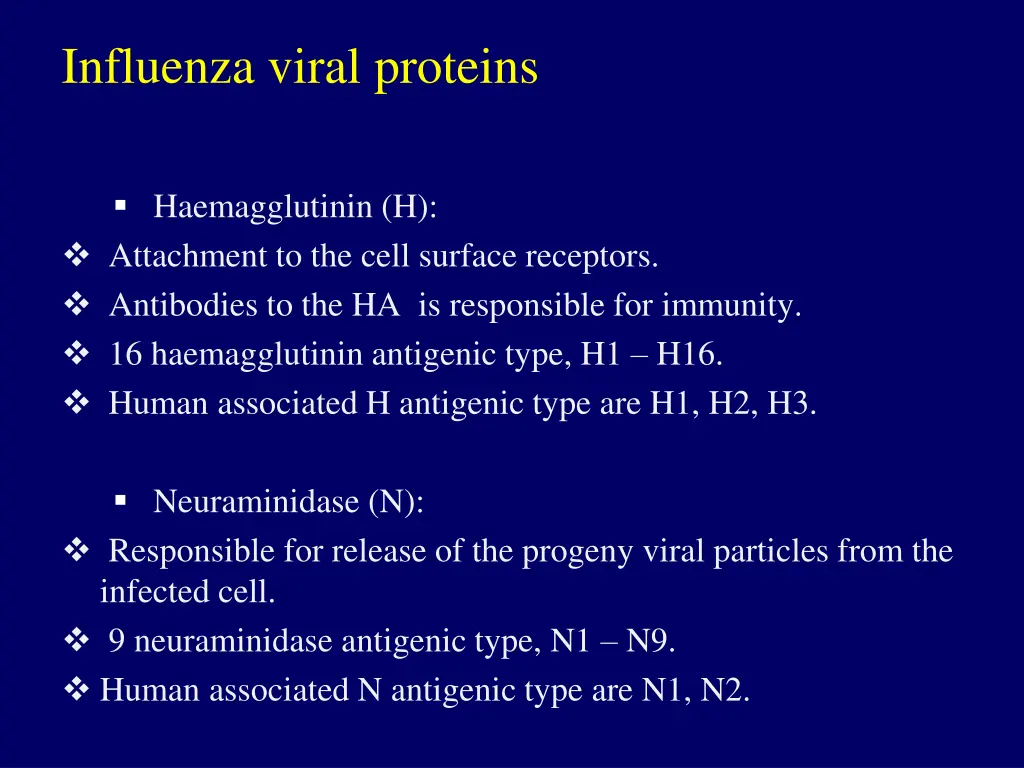 influenza viral proteins