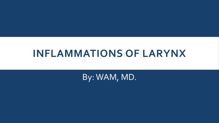 inflammations of larynx