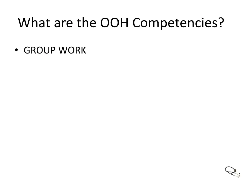 what are the ooh competencies