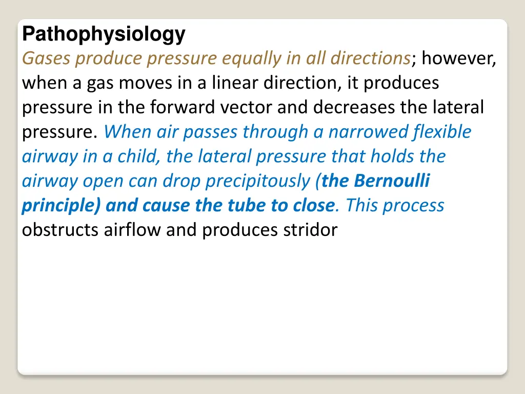 pathophysiology gases produce pressure equally