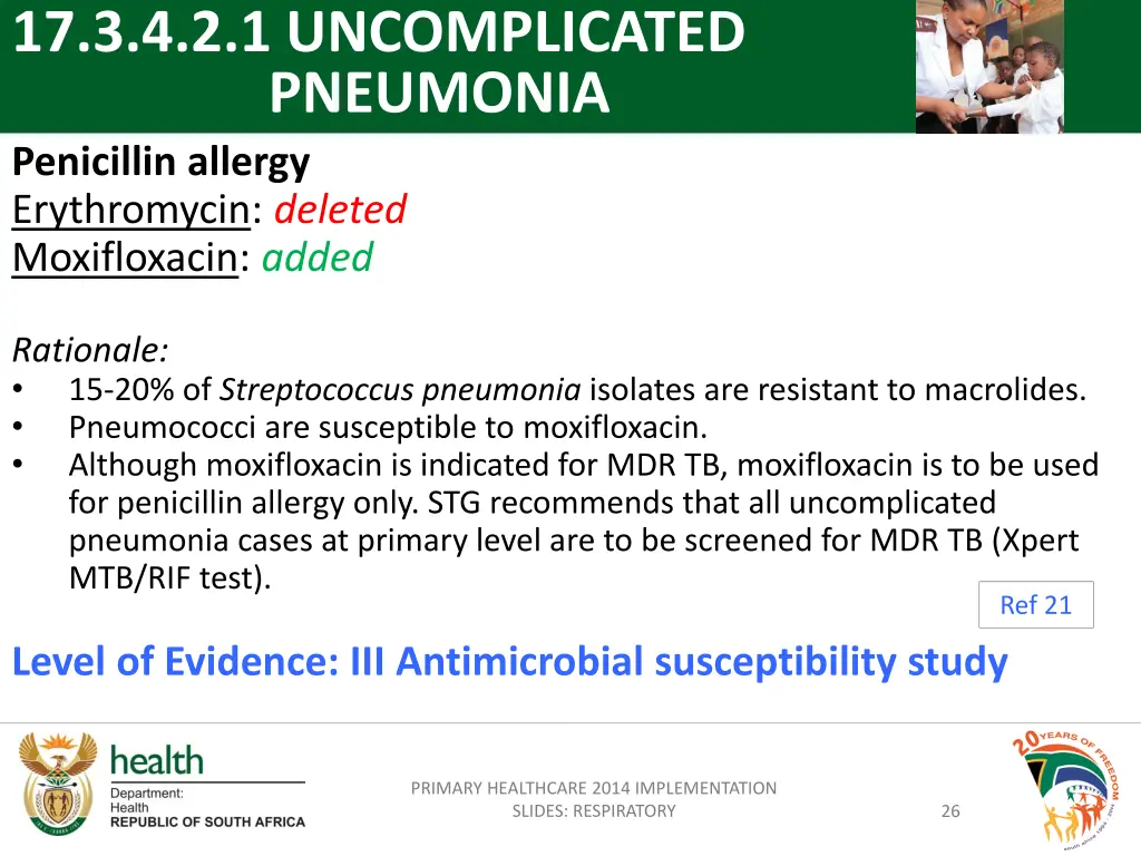 17 3 4 2 1 uncomplicated pneumonia 2