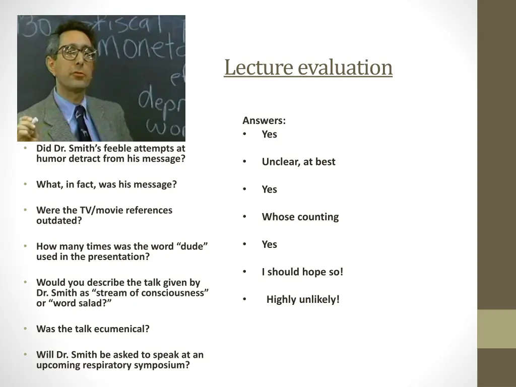 lecture evaluation