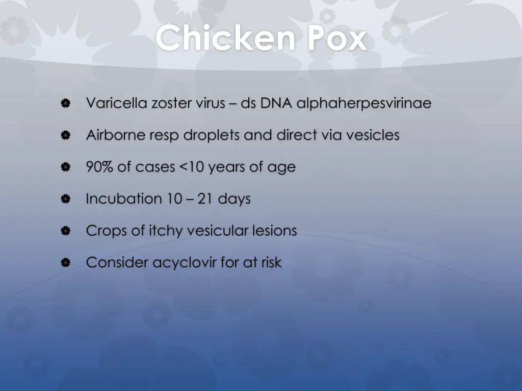 chicken pox