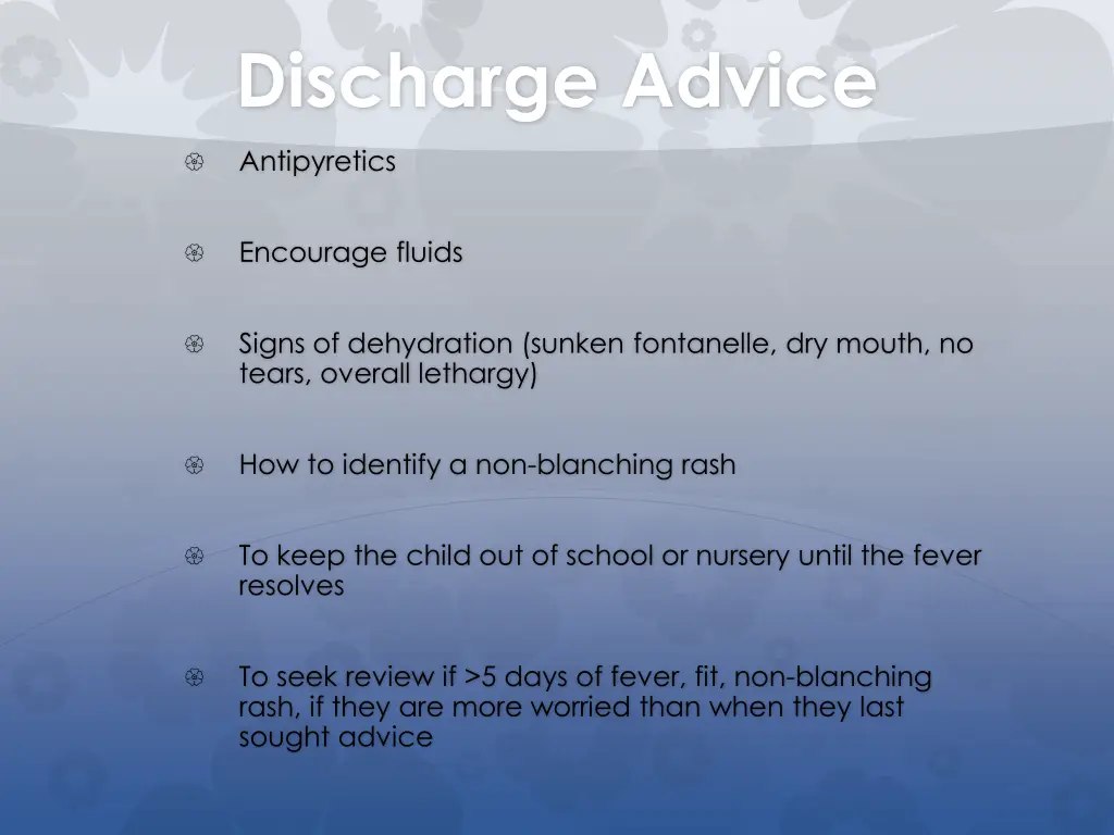 discharge advice