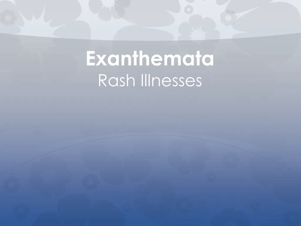 exanthemata rash illnesses