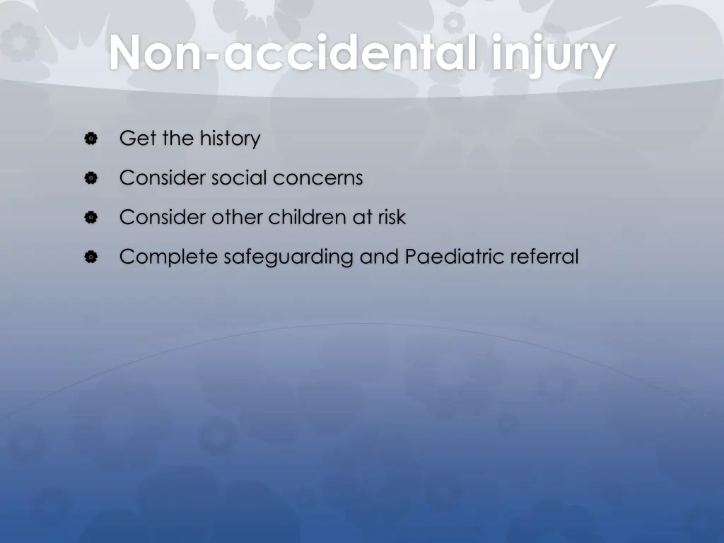 non accidental injury