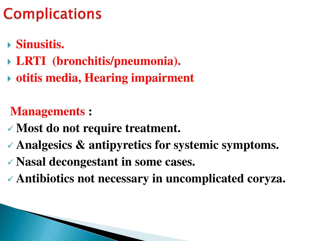 sinusitis lrti bronchitis pneumonia otitis media