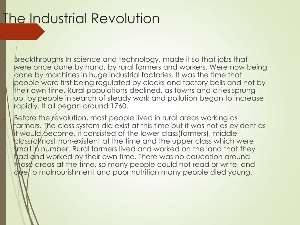 the industrial revolution