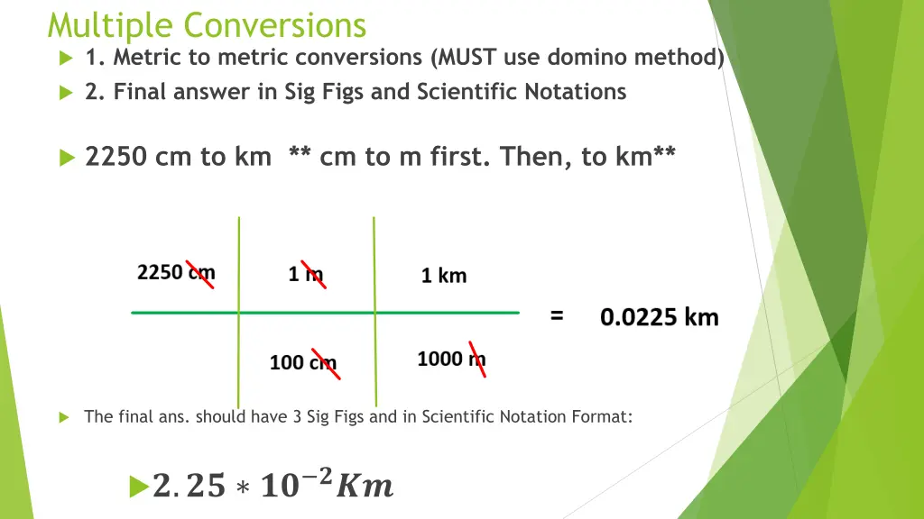 multiple conversions 1 metric to metric