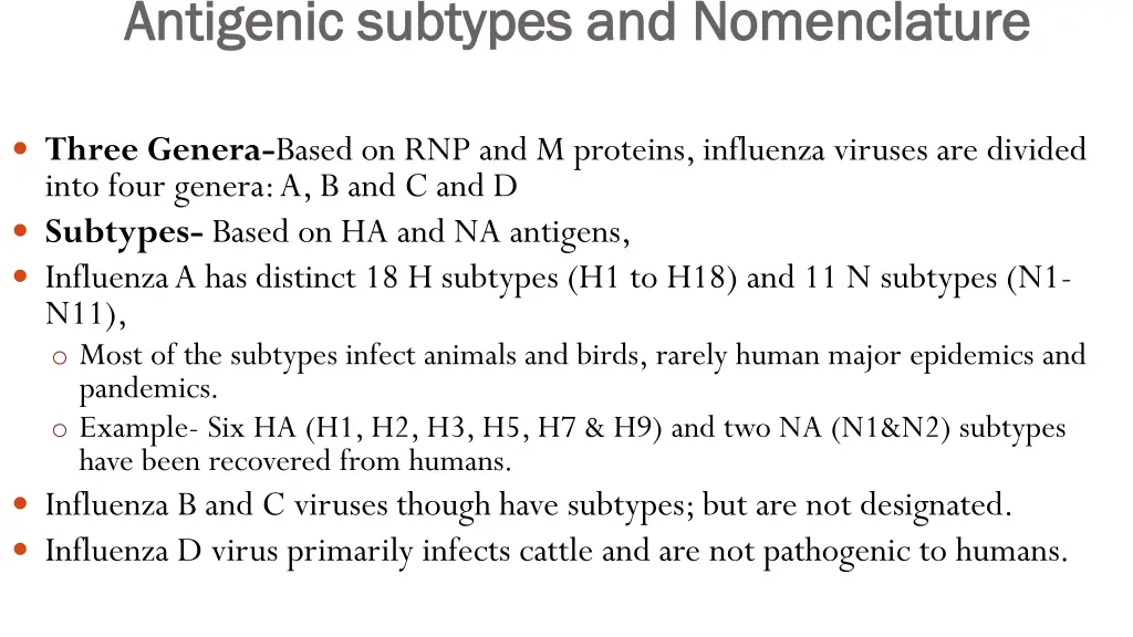 antigenic antigenic subtypes and subtypes