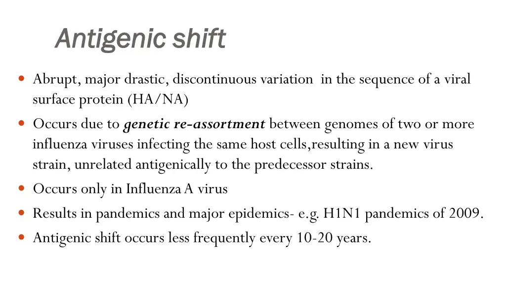 antigenic shift antigenic shift