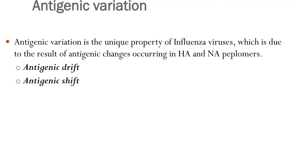 antigenic variation antigenic variation