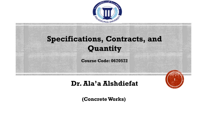 specifications contracts and quantity