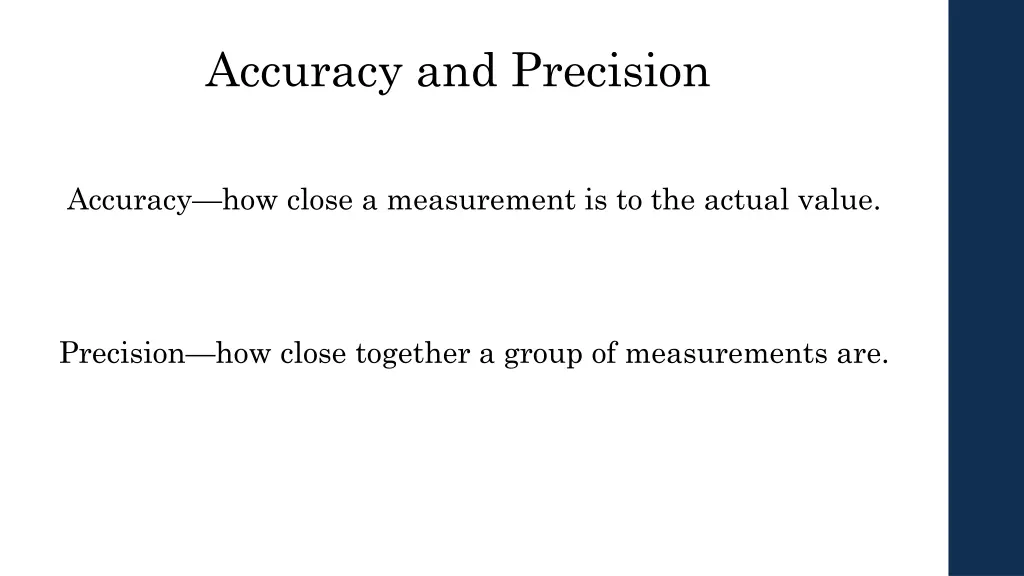 accuracy and precision